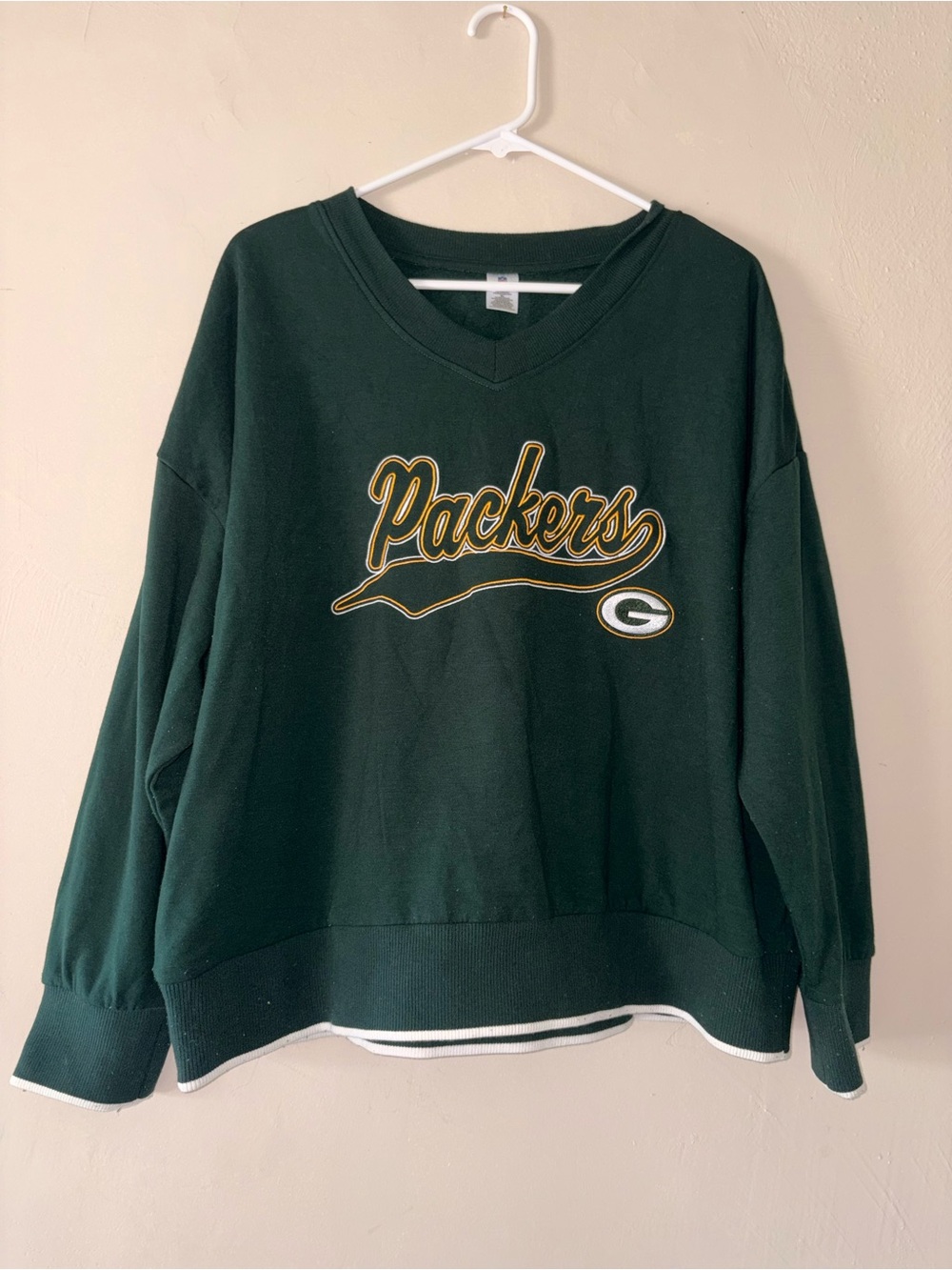 NFL Green Bay Packers green pullover top XL
